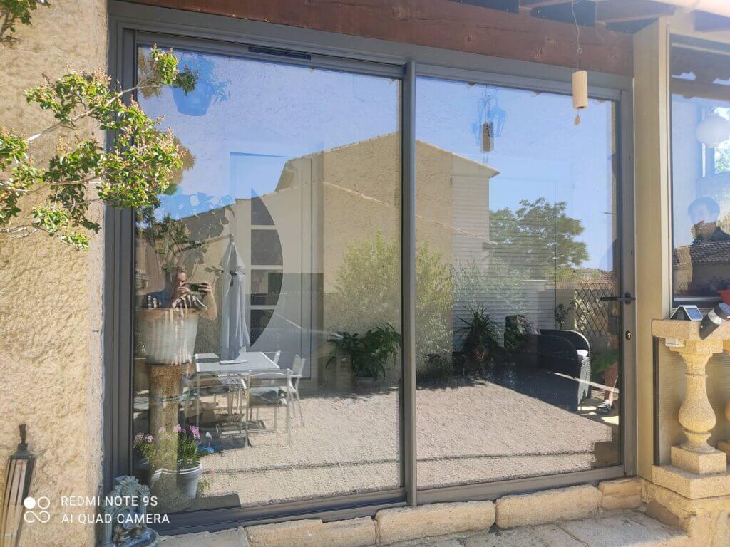 baie vitrée coulissante en Aluminium