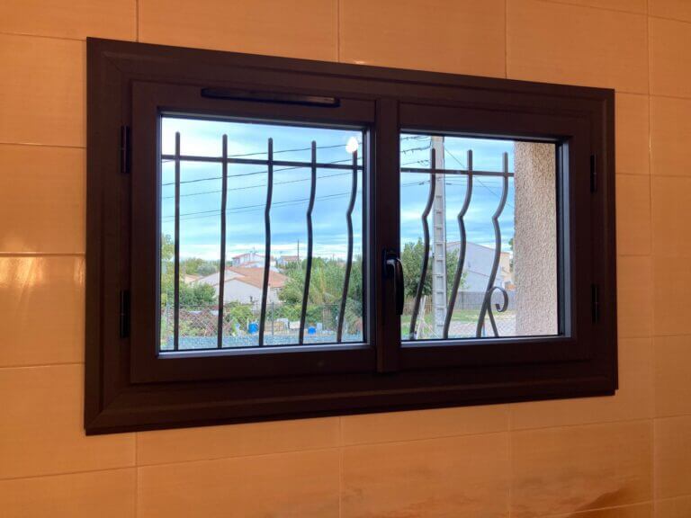 fenêtres en Aluminium marron