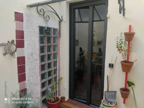 porte-fenêtres en Fibre de verre Noir sablé