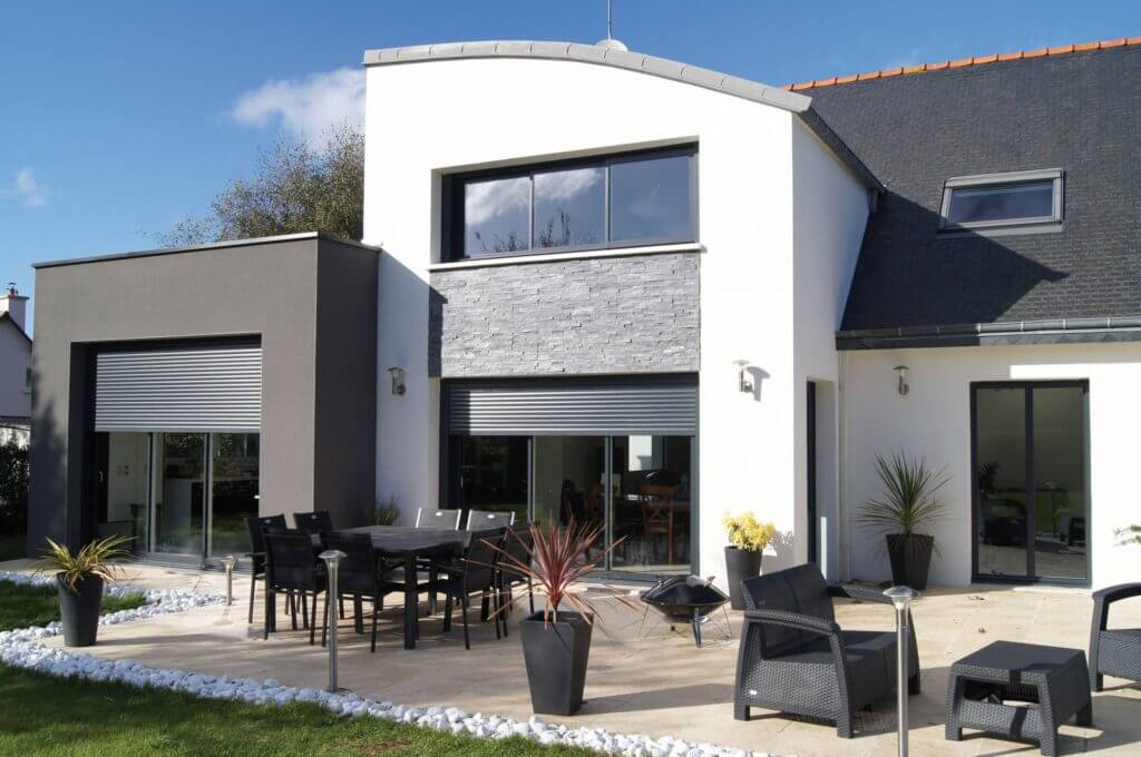 volet roulant motorisé gris anthracite