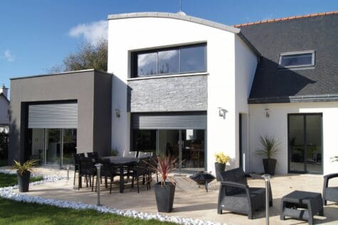 volet roulant motorisé gris anthracite