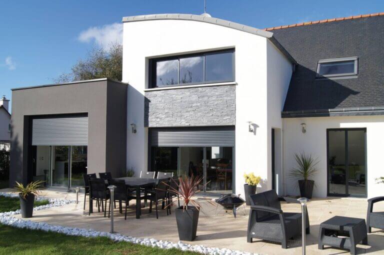 volet roulant motorisé gris anthracite